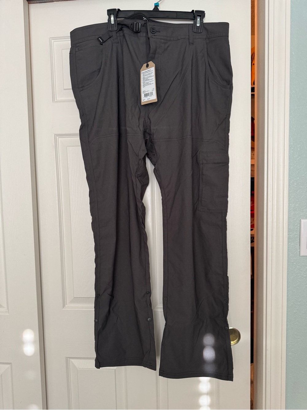 prAna Relaxed Fit Stretch Cargo Hiking Pants Gray Men’s 40x32 NWT
